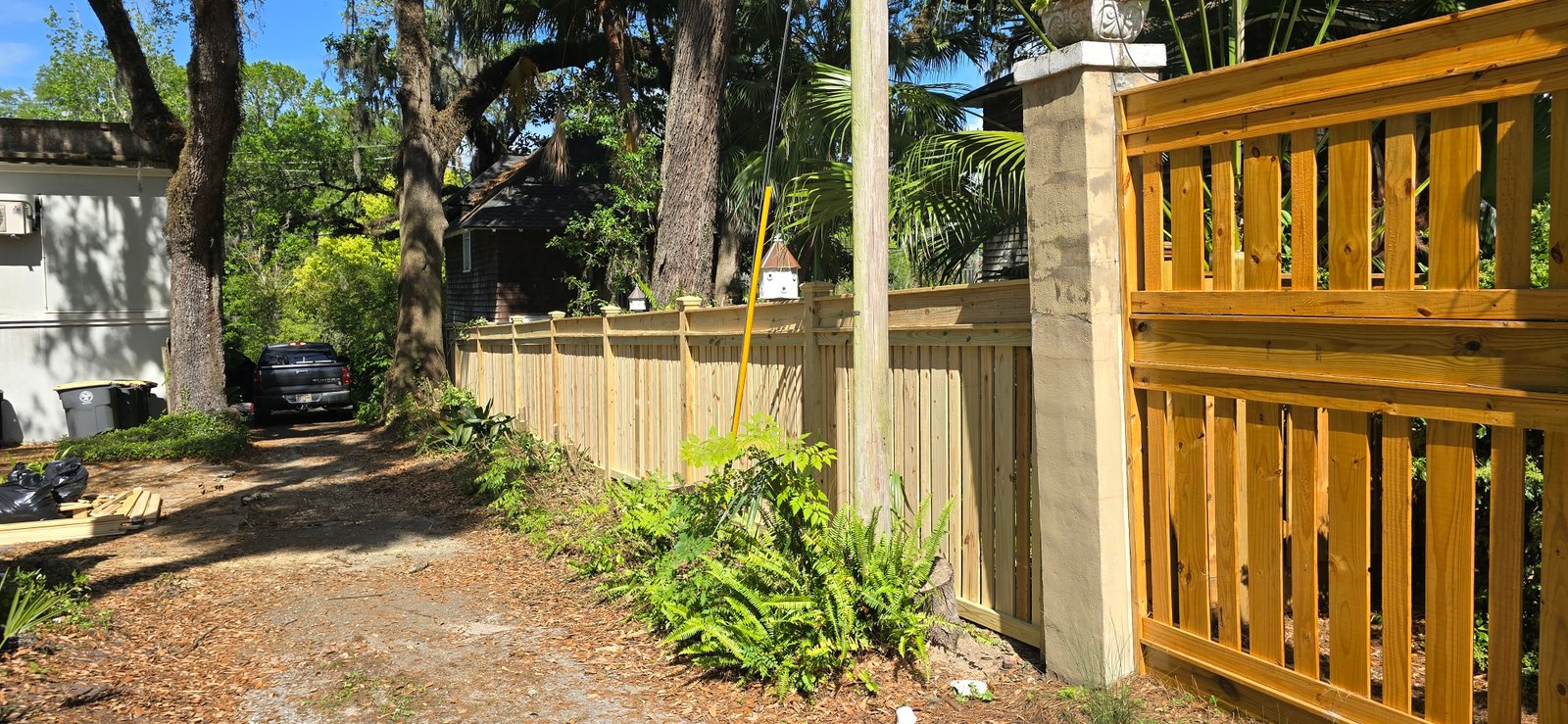 Recent fence installation