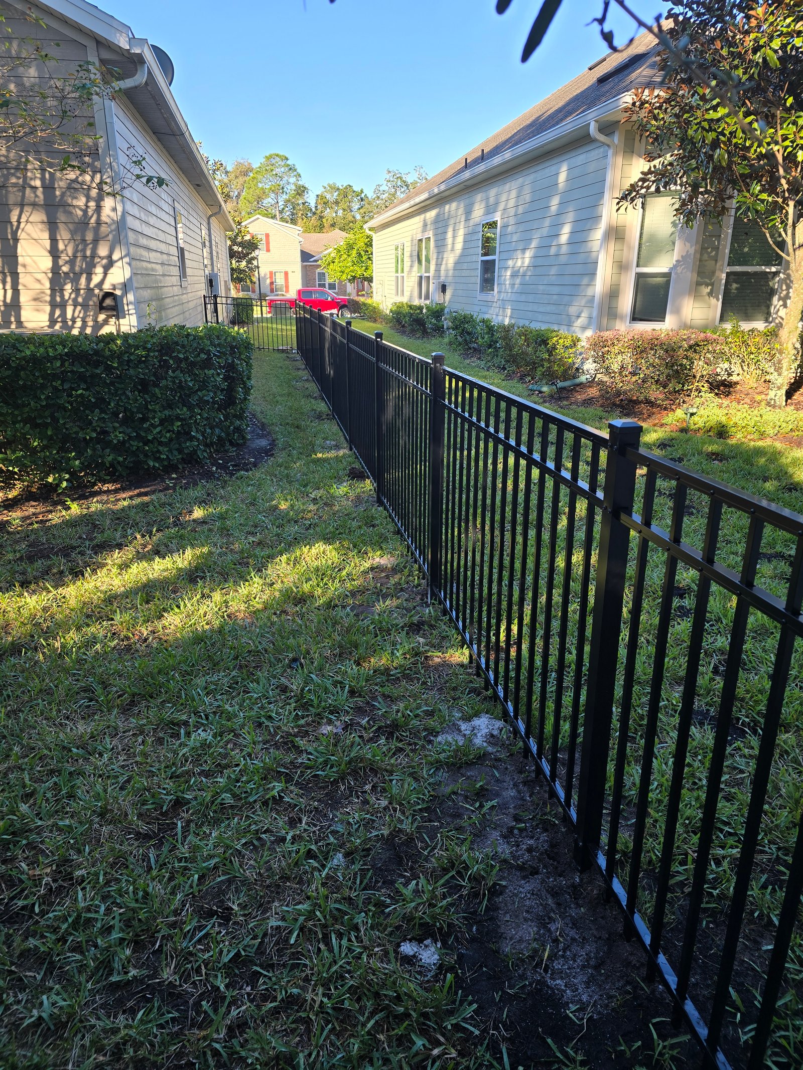 Wood fence installation